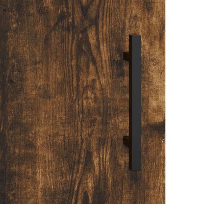 vidaXL Aparador de madera contrachapada roble ahumado 34,5x34x180 cm