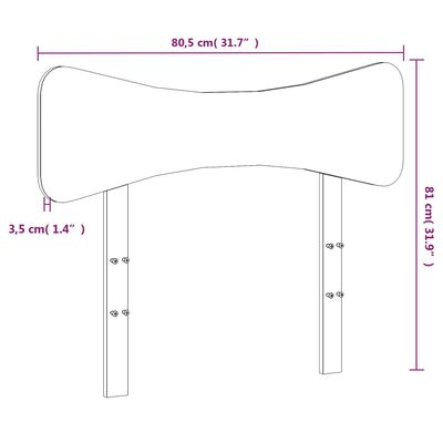 vidaXL Cabecero de cama madera maciza de pino marrón cera 75 cm