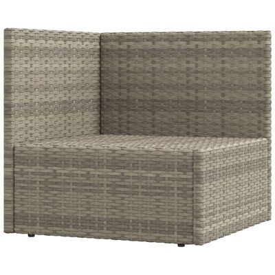 vidaXL Set de muebles de jardín 6 pzas y cojines ratán sintético gris