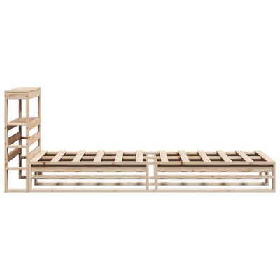 vidaXL Estructura de cama sin colchón madera maciza de pino 100x200 cm