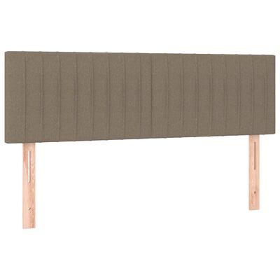 vidaXL Cabecero con LED de tela gris taupe 144x5x78/88 cm