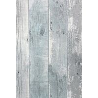 Topchic Papel de pared Wooden Planks gris y azul