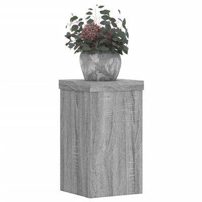 vidaXL Soportes de plantas 2 uds madera gris Sonoma 10x10x18 cm