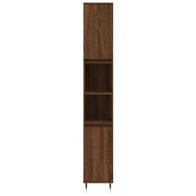 vidaXL Set de muebles baño 3 pzas madera contrachapada roble marrón