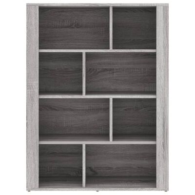 vidaXL Aparador de madera contrachapada gris Sonoma 80x30x106 cm