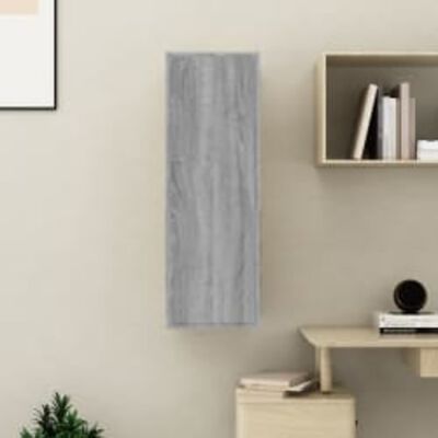 vidaXL Mueble para TV madera de ingeniería gris Sonoma 30,5x30x90 cm