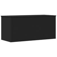 vidaXL Caja de almacenaje madera de ingeniería negro 100x42x46 cm