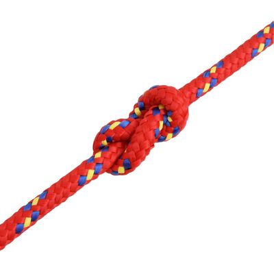 vidaXL Cuerda de barco polipropileno rojo 6 mm 25 m