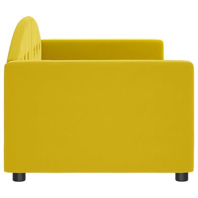 vidaXL Sofá cama sin colchón terciopelo amarillo 80x200 cm