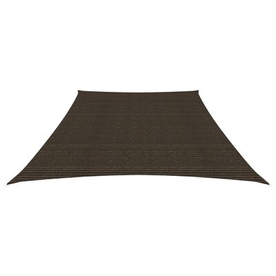 vidaXL Toldo de vela HDPE marrón 160 g/m² 4/5x3 m