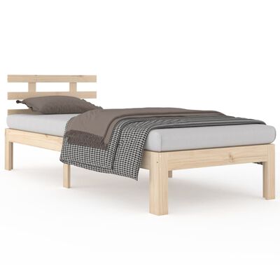 vidaXL Estructura de cama madera maciza 75x190 cm