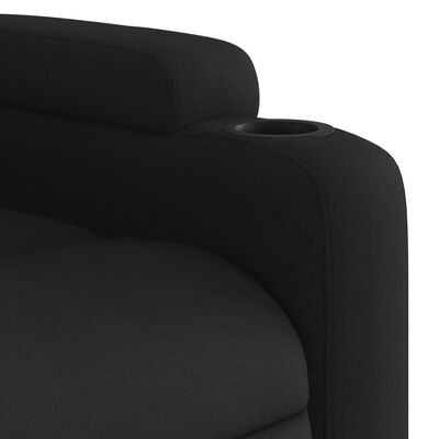 vidaXL Sillón reclinable elevable tela negro