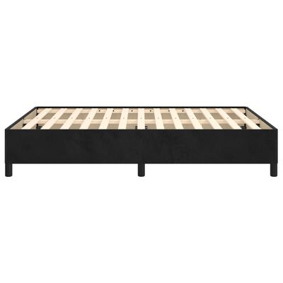 vidaXL Estructura de cama sin colchón terciopelo negro 140x190 cm