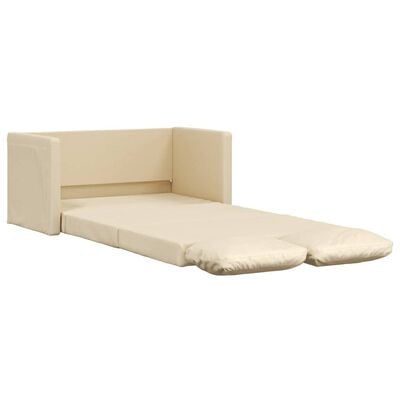 Sofá cama de suelo 2 en 1 tela amarillo oscuro 112x174x55 cm
