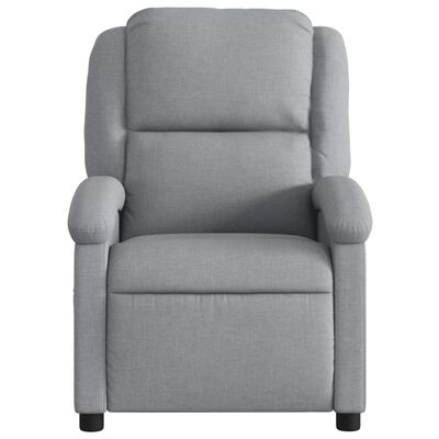 vidaXL Sillón reclinable de masaje de tela gris claro