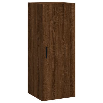 vidaXL Aparador alto madera contrachapada roble marrón 34,5x34x180 cm