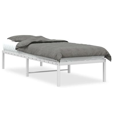 vidaXL Estructura de cama metal blanco 75x190 cm