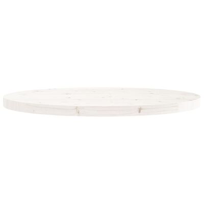 vidaXL Tablero de mesa redondo madera maciza de pino blanco Ø80x3 cm