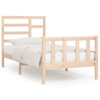 vidaXL Estructura de cama madera maciza de pino 90x200 cm