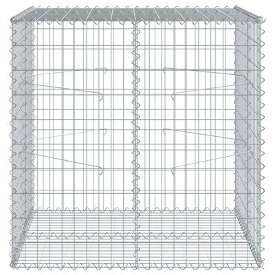 vidaXL Cesta gaviones con cubierta hierro galvanizado 100x100x100 cm