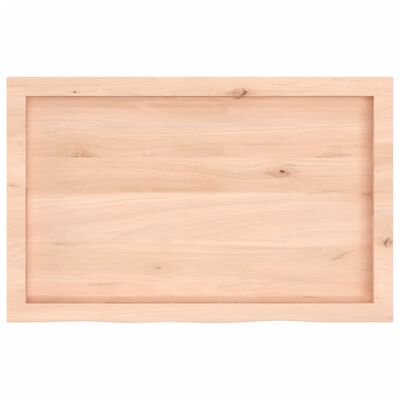 vidaXL Encimera de baño madera maciza sin tratar 80x50x(2-6) cm