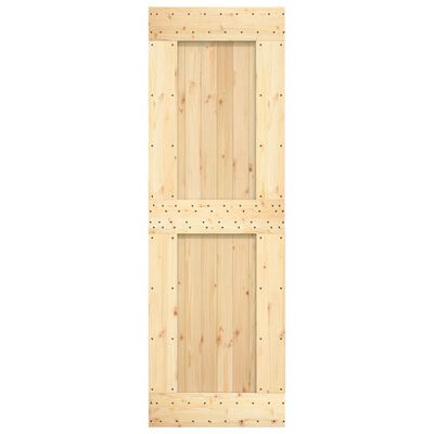 vidaXL Puerta corredera con herrajes madera maciza de pino 70x210 cm