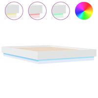 vidaXL Estructura de cama con luces LED blanco 120x190 cm