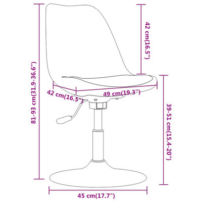 vidaXL Sillas de comedor giratorias 6 unidades tela gris oscuro