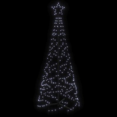 vidaXL Árbol de Navidad cónico 200 LED blanco frío 70x180 cm