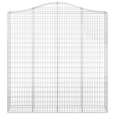 vidaXL Cestas de gaviones 6 uds forma de arco hierro 200x30x200/220 cm