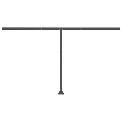 vidaXL Toldo automático LED sensor de viento naranja marrón 400x350 cm