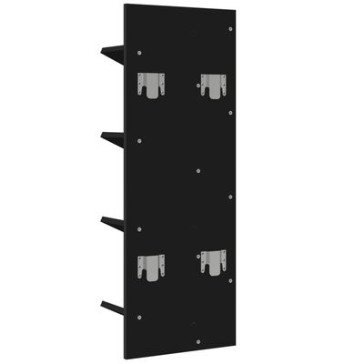 vidaXL Estantería de pared 4 niveles negro 33x16x90 cm