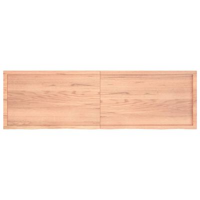 vidaXL Estante pared madera roble tratada marrón claro 200x60x(2-4) cm
