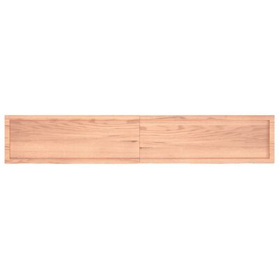 vidaXL Estante pared madera roble tratada marrón claro 220x40x(2-4) cm