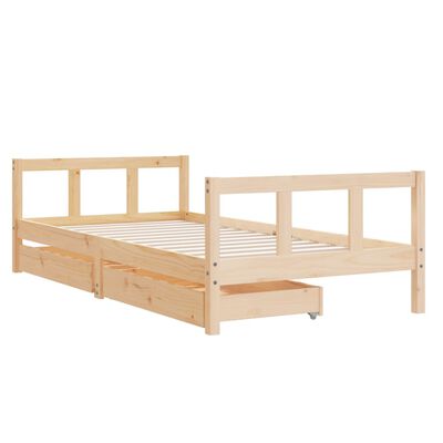 vidaXL Estructura de cama infantil con cajones madera pino 90x190 cm