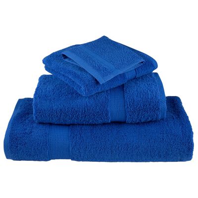 vidaXL Toallas de baño SOLUND 10 unidades azul 100x150 cm 600 gsm