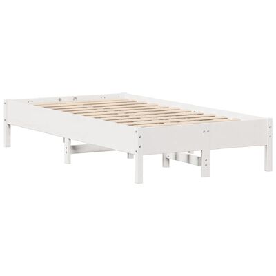 vidaXL Estructura de cama sin colchón madera maciza blanca 75x190 cm