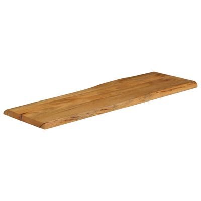 vidaXL Tablero de mesa borde natural madera maciza mango 120x40x3,8 cm