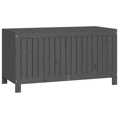 vidaXL Caja de almacenaje jardín madera de pino gris 121x55x64 cm