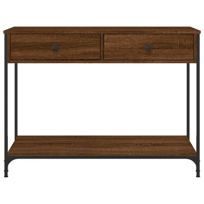 vidaXL Mesa consola madera de ingeniería marrón roble 100x34,5x75 cm