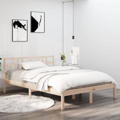 vidaXL Estructura de cama de madera maciza 140x200 cm