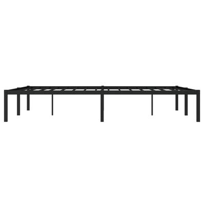 vidaXL Estructura de cama de metal negro 140x190 cm