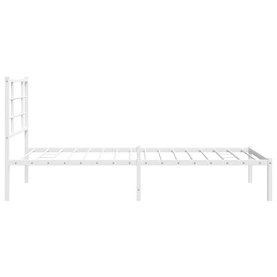 vidaXL Estructura cama sin colchón con cabecero metal blanco 100x190cm