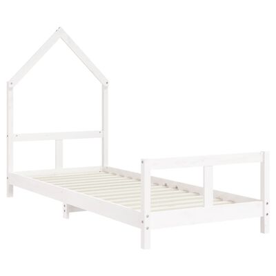 vidaXL Estructura de cama para niños madera de pino blanco 80x200 cm