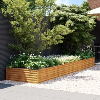 vidaXL Jardinera acero corten 387x100x36 cm