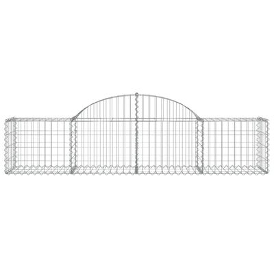 vidaXL Cestas de gaviones 20 uds forma de arco hierro 200x50x40/60 cm