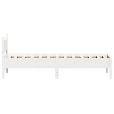 vidaXL Estructura de cama sin colchón madera de pino blanca 90x200 cm