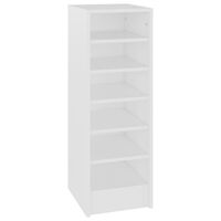 vidaXL Mueble zapatero de madera contrachapada blanco 31,5x35x90 cm