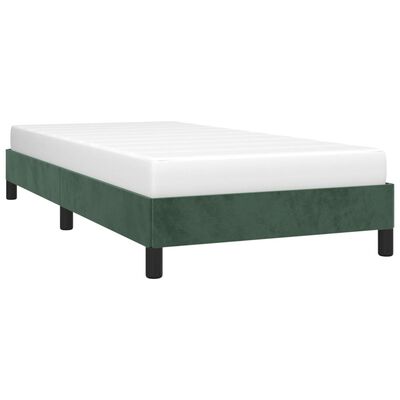 vidaXL Estructura de cama sin colchón terciopelo verde oscuro 90x200cm