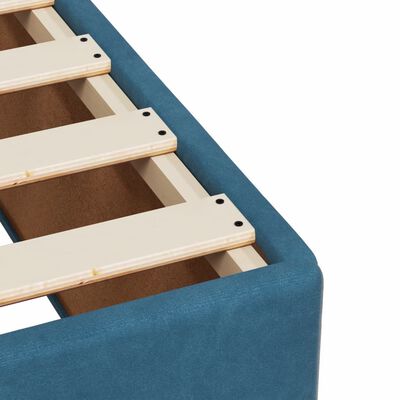 vidaXL Cama box spring con colchón terciopelo azul 120x190 cm